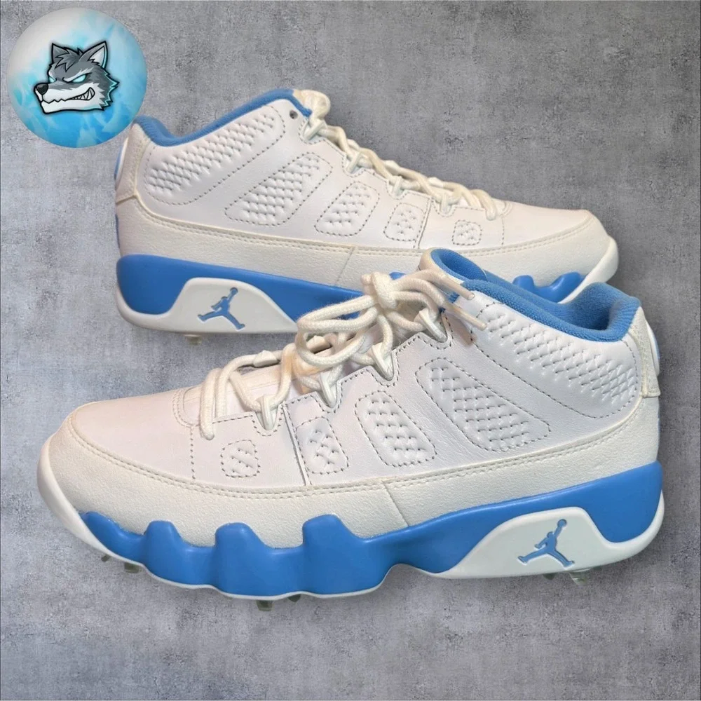 Men Nike Air Jordan 9 Retro Low Golf Shoe Carolina Blue '24 FJ5934-101 Size 8.5